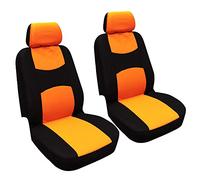 DPONHJ Housse Siege Voiture Avant pour Opel Astra L Hatchback 2021-2025, Voiture Avant en Tissu Polyester, Couverture Couvre SièGe Auto Respirable, AntidéRapante Anti-Sueur, Accessoire,A Orange