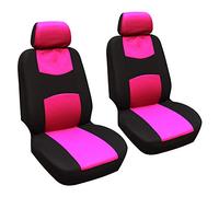 DPONHJ Housse Siege Voiture Avant pour Volvo XC60 2017-2024, Voiture Avant en Tissu Polyester, Couverture Couvre SièGe Auto Respirable, AntidéRapante Anti-Sueur, Accessoire,A Rose