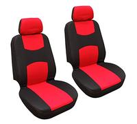 DPONHJ Housse Siege Voiture Avant pour Volvo XC60 2017-2024, Voiture Avant en Tissu Polyester, Couverture Couvre SièGe Auto Respirable, AntidéRapante Anti-Sueur, Accessoire,A Red