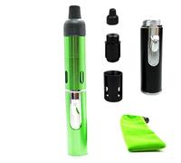 Dpptgh Briquet à Pipe en Métal avec Arôme de Roche Volcanique, Tube Portable Multifonction Tout-en-Un, Rechargeable et Amovible, for Camping, Barbecue, Randonnée(Vert)