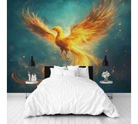 Dppyuxa Papier Peint Intissé Sans Raccord Myth Phénix Papier Peint Panoramique Peinture à l'huile Aile Murale Panoramique 3D Salon Enfant Bureau Maison Chambre Cuisine 400x280 cm