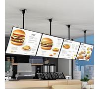 DPQYJPP Caisson Lumineux LED Mince,Cadre d'affichage publicitaire Mural Poteau télescopique,écran d'affichage d'affiche éclairé,Panneau Menu rétroéclairé par LED,for Restaurants,Bars 4pc-60 * 70cm