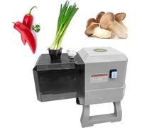 DPQYJPP Coupe-oignons Verts Automatique, râpe à Carottes et céleri 700 TR/Min, Acier Inoxydable, Machine à Couper germes d'ail et poivrons 50 kg/h, Haricots Verts, pleurotes, légumes, etc. 2.3mm