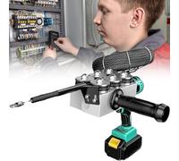 DPQYJPP Extracteur de câble, électricien Tirer Le Fil caché enfile-Tuyau Machine à Enfiler Automatique Fil foncé Outil de Traction de Fil électrique Machine à Enfiler,twobatteries