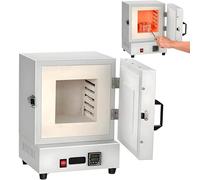 DPQYJPP Four à moufle électrique Laboratoire 2000W, Four Fusion métaux 1150 °C, Four fermé Fibre céramique, Four Traitement Bijoux Affichage Intelligent température et Chauffage Uniforme