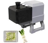 DPQYJPP Hachoir à oignons Nouveaux Professionnel 200 W, Verts, Coupe-légumes électrique pour ail, Gingembre, Piment Terre, épaisseurs Coupe : 1.5mm, 1.8mm, 2.3mm, Lame Acier Inoxydable 304 1.5mm