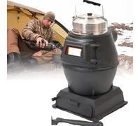 DPQYJPP Poêle de Camping en Fonte, poêle à Bois Portable, Mini poêle Multi-Combustible pour Chauffage intérieur extérieur/Camping/Cuisine