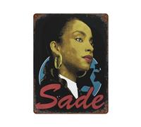 DPSMCZWQ Poster Singer Sade Adu - Décoration murale en métal - Décoration de bar moderne - 40 x 30 cm