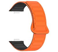 DPSQQ Bracelet de montre, bracelet en silicone avec fermeture, for style vie actif, for Fit 3(Orange black)