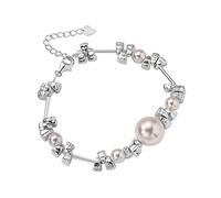 DPSQQ Bracelet en argent sterling 925 irrégulier avec petites pépites d'argent et perles, superbe bijou tendance, idéal for femmes filles