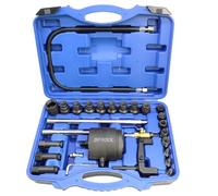 DPTOOL 28 pièces Kit Extracteur d'Injecteur Pneumatique pour Moteurs Diesel, avec Adaptateurs, Démontage d'Injecteurs Diesel à Vibrations Pneumatiques compatible avec les moteurs diesel Benz, Bosch