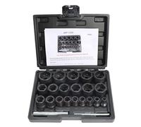 DPTOOL Lot de 22 extracteurs de boulons et d'écrous, 1/2" et 3/8" pour retirer les écrous de roue à impact, blocage de roue pour extraire les écrous & vis gelés endommagés & dénudés, douille rotativeq