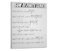 DPURPIWADY Finite Series Sum Formulas Math Educational Poster Calculus Reference Guide for University Students(Unframed,08x12inch(20x30cm))