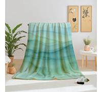 Dpvbffx Couverture Art Abstrait Aquarelle 130x150 cm, Petit Plaid Dégradé de Couleur Moderne Minimaliste, Doux Couverture Lit 1 Personne Jeté de Canapé Polaire pour Fille Garçon Adulte Enfant Ado