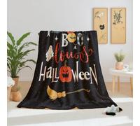 Dpvbffx Couverture Fantômes Citrouille Sorcière 75x100 cm, Petit Plaid Dessin Animé Halloween Décoration, Doux Couverture Lit 1 Personne Jeté de Canapé Polaire pour Fille Garçon Adulte Enfant Ado
