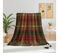 Dpvbffx Couverture Polaire 220x240 cm Tartan Écossais Plaid À Carreaux Classique Vintage, Plaid Canape Grande Taille Couverture Lit 2 Personnes Chaud et Doux pour Automne Hiver