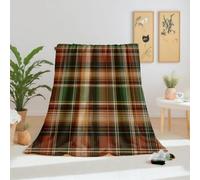 Dpvbffx Couverture Polaire À Carreaux Vichy, Tartan Écossais Vintage Classique Plaid Polaire 75x100 cm, Petit Plaid Chaud et Doux, Couverture Automne Hiver pour Enfant Adulte Lit Canapé