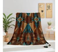 Dpvbffx Couverture Polaire Traditionnel Ethnique Tribal, Aztèque Navajo Sud-Ouest Native Plaid Polaire 75x100 cm, Petit Plaid Chaud et Doux, Couverture Automne Hiver pour Enfant Adulte Lit Canapé