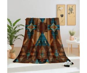 Dpvbffx Couverture Polaire Traditionnel Ethnique Tribal, Aztèque Navajo Sud-Ouest Native Plaid Polaire 75x100 cm, Petit Plaid Chaud et Doux, Couverture Automne Hiver pour Enfant Adulte Lit Canapé