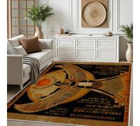 Dpvbffx Déesse Égypte Ancienne Tapis d'entrée Intérieur 50x80 cm Antidérapant, Égypte Hiéroglyph Histoire Culture Tapis Poil Ras Lavable Doux, Paillasson, Moquette pour Chambre Salon Cuisine Bureau