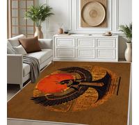 Dpvbffx Petit Tapis Poil Ras Égypte Ancienne 40x60 cm, Déesse Mythologique Égypte Tapis d'entrée Intérieur Paillasson, Doux, Antidérapant et Lavable pour Salon Chambre Cuisine Salle de Bain