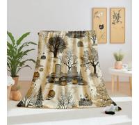 Dpvbffx Plaid Citrouille Cimetière, Couverture 2 Personnes, Jeté de Canapé Halloween Maison Hantée, Plaid Polaire 180x200 cm, Couverture Chaude Doux Légère pour Printemps Été Automne Hive