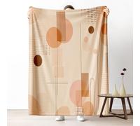 Dpvbffx Plaid Lit Cercle Géométrique, Plaid 2 Personnes, Jeté de Canapé Artistique Minimaliste Contemporain, Couverture Polaire 150x200 cm, Couverture Chaude Doux pour Printemps Été Automne Hive