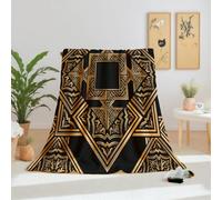 Dpvbffx Plaid Lit Gothique Soleil 2 Personnes, Jeté de Canapé Astrologie Tarot Bohème, Couverture Polaire 150x220 cm, Couverture en Flanelle Chaude Doux Légère pour Printemps Été Automne Hive