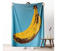Dpvbffx Plaid Lit Pop Art, Plaid 2 Personnes, Jeté de Canapé Fruit Banane Créatif Minimaliste Rétro, Couverture Polaire 150x200 cm, Couverture Chaude Doux Légère pour Printemps Été Automne Hive