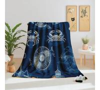 Dpvbffx Plaid Polaire Animaux Marins Nautique 220x240, Couverture Phare Côtier Maritime Vintage 2 Personnes, Jete de Canape Grande Taille, Couverture Lit Chaude Légère pour Pique Nique Camping Voyager