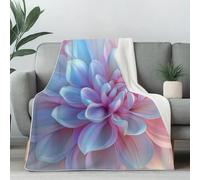 Dpvbffx Plaid Rose Pétale Dahlia, Couverture 2 Personnes, Jeté de Canapé Motif Floral Art Moderne Esthétique, Plaid Polaire 180x200 cm, Couverture Chaude Doux Légère pour Printemps Été Automne Hive