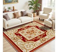 Dpvbffx Tapis Style Européen Victorien Vintage, Tapis Poil Ras Baroque Luxe Abstrait Rétro, Paillasson Interieur Entree, Doux Antidérapant Lavable pour Salon Chambre Cuisine Bureau 80x120 cm