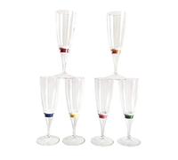 DPWELL 6 Pièces LED Flûtes à Champagne Liquide Activé Verre Champagne Allumer Verres à Vin pour Bar Party Anniversaire Festival de mariage Divers Parties