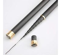 DPZCBH Canne A Peche Carbone Super Light Dur en Fibre de Carbone, Canne à pêche à la Main Canne à pêche télescopique 2,7M 3,6M 3,9M 5 M 5,4M 6,3M 7,2M 8M 9M 10M Flux Rod (Color : Black, Size : 10m)