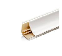 DQ-PP 1,5m CORNER STRIP | Blanc mat | 13 x 13mm | PVC | Moulure de cuisine, plinthe de plan de travail, plinthe de finition de cuisine, plinthe murale, moulure de table