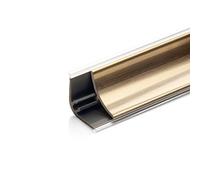 DQ-PP 1,5m CORNER STRIP | Chrome | 13 x 13mm | PVC | Molding for kitchen countertop, kitchen wall molding, kitchen end strip, table top molding