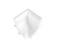 DQ-PP 1x LISTELLE D'ANGLE INTÉRIEURE | Blanc mat | 13 x 13mm | PVC | Plinthe de cuisine, plan de travail, plinthe murale, plinthe de table