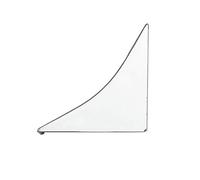 DQ-PP ANGLED PROFILE END PIECE - Aluminium - 23 x 23mm - Molding for kitchen countertop, kitchen end strip, wall end strip, table top strip