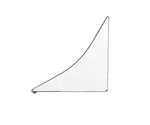 DQ-PP ANGLED PROFILE END PIECE - Aluminium - 23 x 23mm - Molding for kitchen countertop, kitchen end strip, wall end strip, table top strip