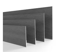 DQ-PP Baguettes de fenêtre - Longueur 3 m - Largeur 40 mm - Épaisseur 1,5 mm - Anthracite - Moulures plates en plastique - Profilés