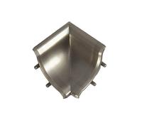 DQ-PP Barre d'Angle Intérieure Chromée 13 x 13 mm en PVC - Finition Pour Plan de Travail de Cuisine et Mur