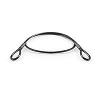 DQ-PP Câble en acier gainé avec œillets | Longueur : 0,3 m / 30 cm | Épaisseur : 2 mm / 4 mm | Couleur : noir | Câble en acier avec passants | Antivol pour meubles de jardin, vélo