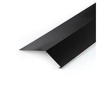 DQ-PP Capture de gouttière - 10 m (5 x 2 m) - Noir - RAL 9005 - 120 mm x 70 mm - Tôle d'avant-toit en aluminium - Barre supérieure de gouttière - Pour gouttières - Pour tout type de toit - Noir