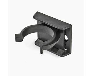 DQ-PP Clip de Fixation pour Plinthe avec Cache, 150 mm, Noir, Plastique - Socle de Cuisine avec Profil