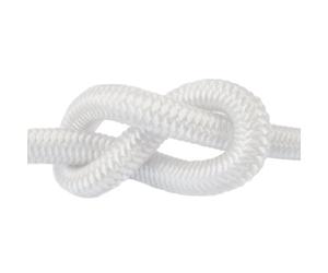 DQ-PP | Corde ÉLASTIQUE | Blanc | 4 millimètres | 50 Metre | Sandow | Cable Souple | polypropylène tissé - Silicone Latex Coeur
