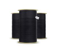 DQ-PP Corde en caoutchouc noir - 5 mm - 75 m - Expander cordon élastique en caoutchouc pour bâche