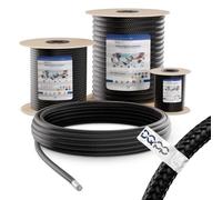 DQ-PP Corde en polypropylène - 5 mm - 200 m - Noir - Corde tressée en polypropylène - Corde en textile - Corde tressée