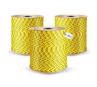 DQ-PP Corde Polypropylene | Jaune | 50 mètres | 2 millimètres d'épaisseur | Grapin Cordage | Marine Ficelle | Filet Cordage Cordelette Levage Escalade