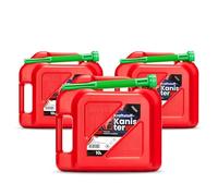 DQ-PP Jerrican à carburant avec bec verseur flexible | 2 x 10 litres | Rouge | Jerrican de réserve | Homologation ONU