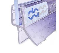 DQ-PP Joint de Douche 100cm | Joint pour Porte en Verre de 6mm - 8mm d'épaisseur | UK03 | Profil de Drainage de l'eau Profil Hydrofuge